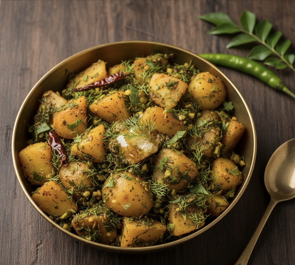 सोवा मेथी आलू की सब्जी रेसिपी | Sowa Methi Aloo ki Sabzi Best Recipe in Hindi 2025