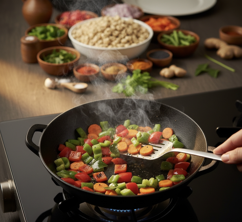 ब्रेकफास्ट रेसिपी सोया चंक्स वेजिटेबल फ्राई इन 30 मिनट | High Protein Healthy Breakfast