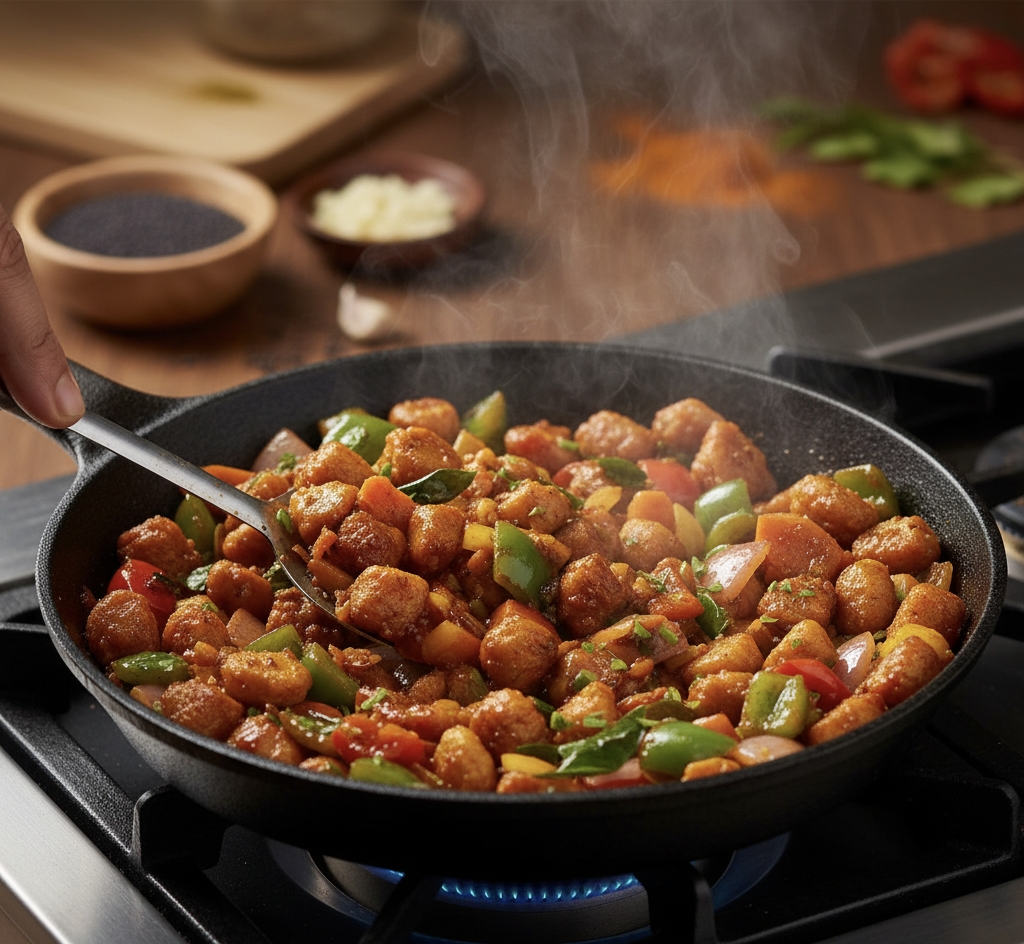 ब्रेकफास्ट रेसिपी सोया चंक्स वेजिटेबल फ्राई इन 30 मिनट | High Protein Healthy Breakfast