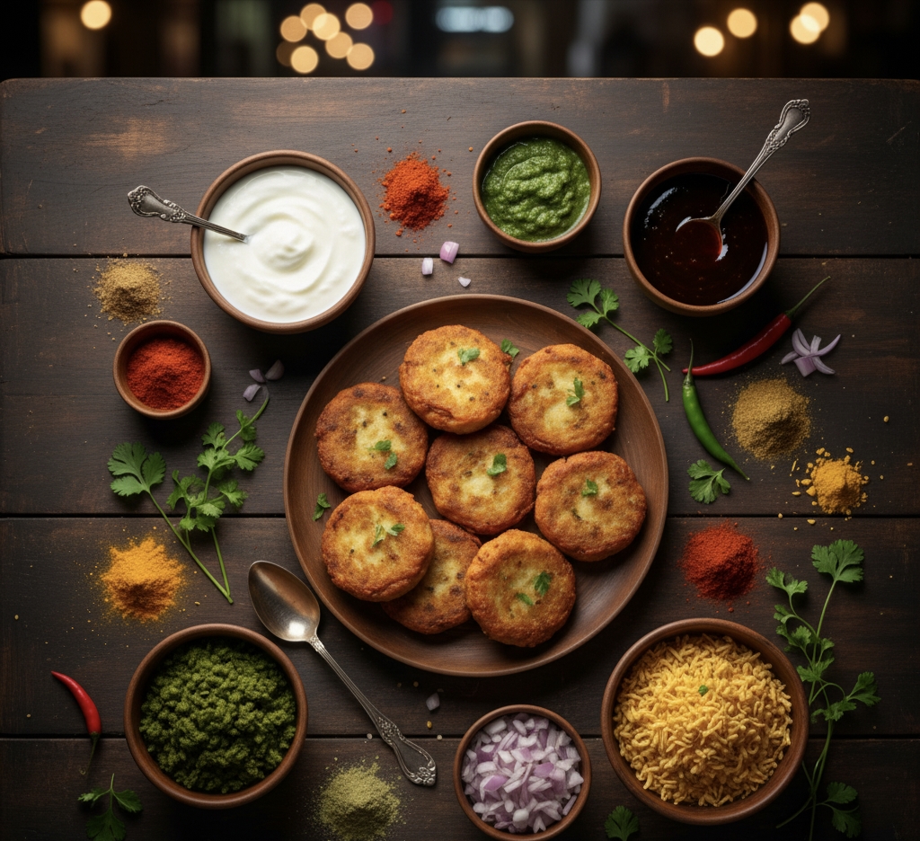 आलू टिक्की चाट रेसिपी – घर पर बनाएं स्ट्रीट स्टाइल आलू टिक्की चाट | Aloo Tikki Chaat Best Recipe in Hindi 2025