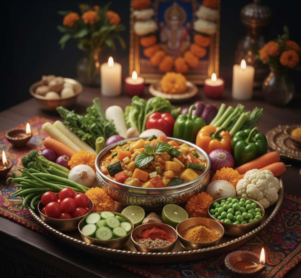 अन्नकूट के लिए आसान सब्ज़ी रेसिपी | त्योहार स्पेशल मिक्स वेज Best रेसिपी – TazzaGuide 2025