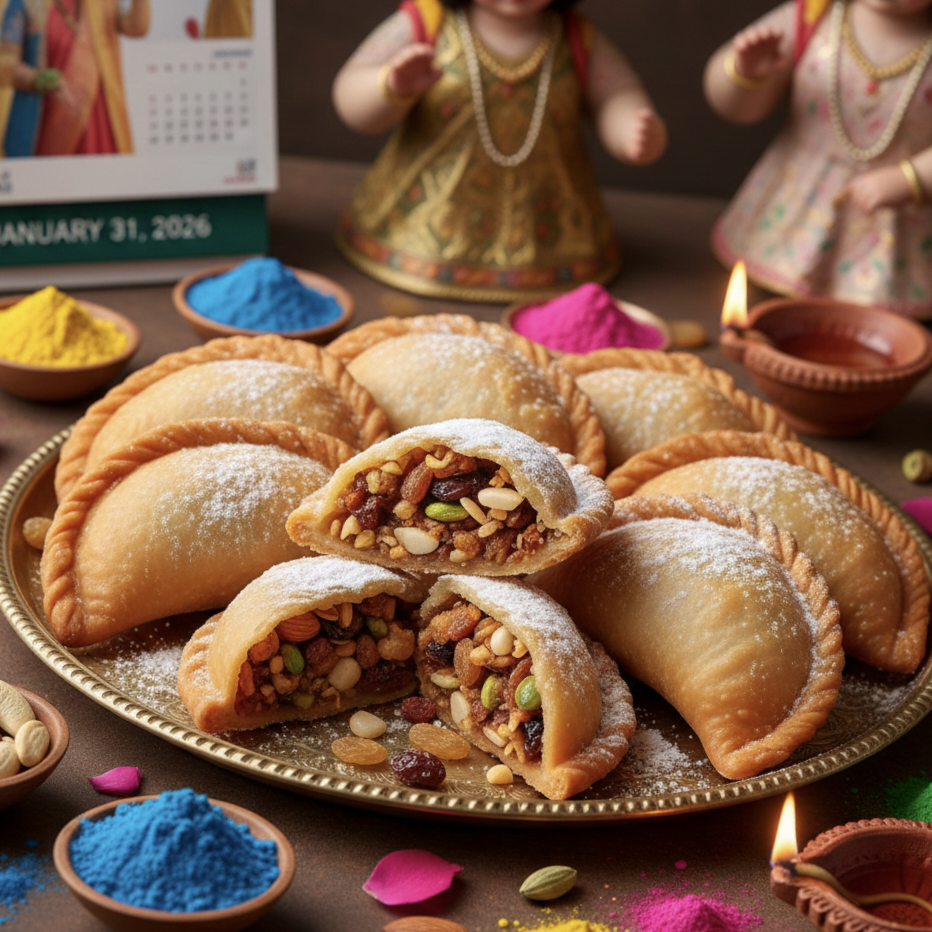 होली पर गुजिया के प्रकार | Types of 5 Best Gujiya for Holi Festival