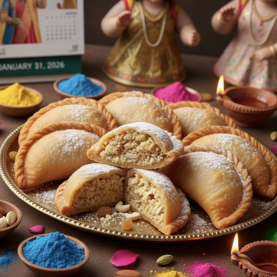 होली पर गुजिया के प्रकार | Types of 5 Best Gujiya for Holi Festival
