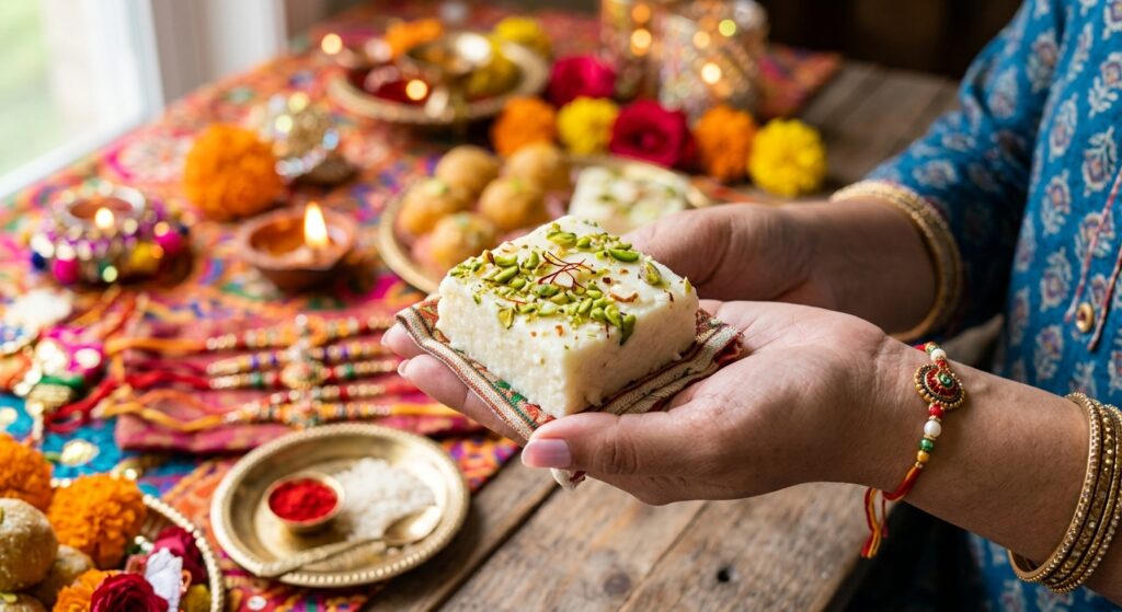 बिना मावा के घर पर बनी रक्षाबंधन स्पेशल मिठाई